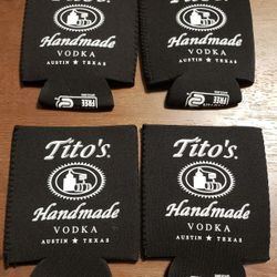 Tito's Handmade Vodka Beer Coozies! 4 TOTAL!