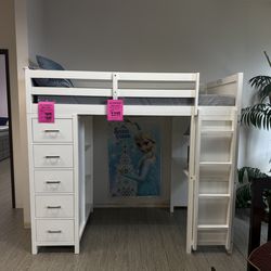 MEGA SALE! White Or Espresso High Loft Twin Bed (Save $350+)