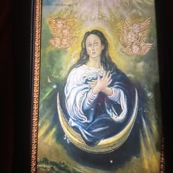 Vintage Oil Paint On Canvas 