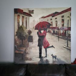 Canvas Red Umbrella