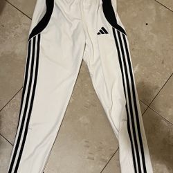 white and black tiro adidas pants never worn brand new size s 