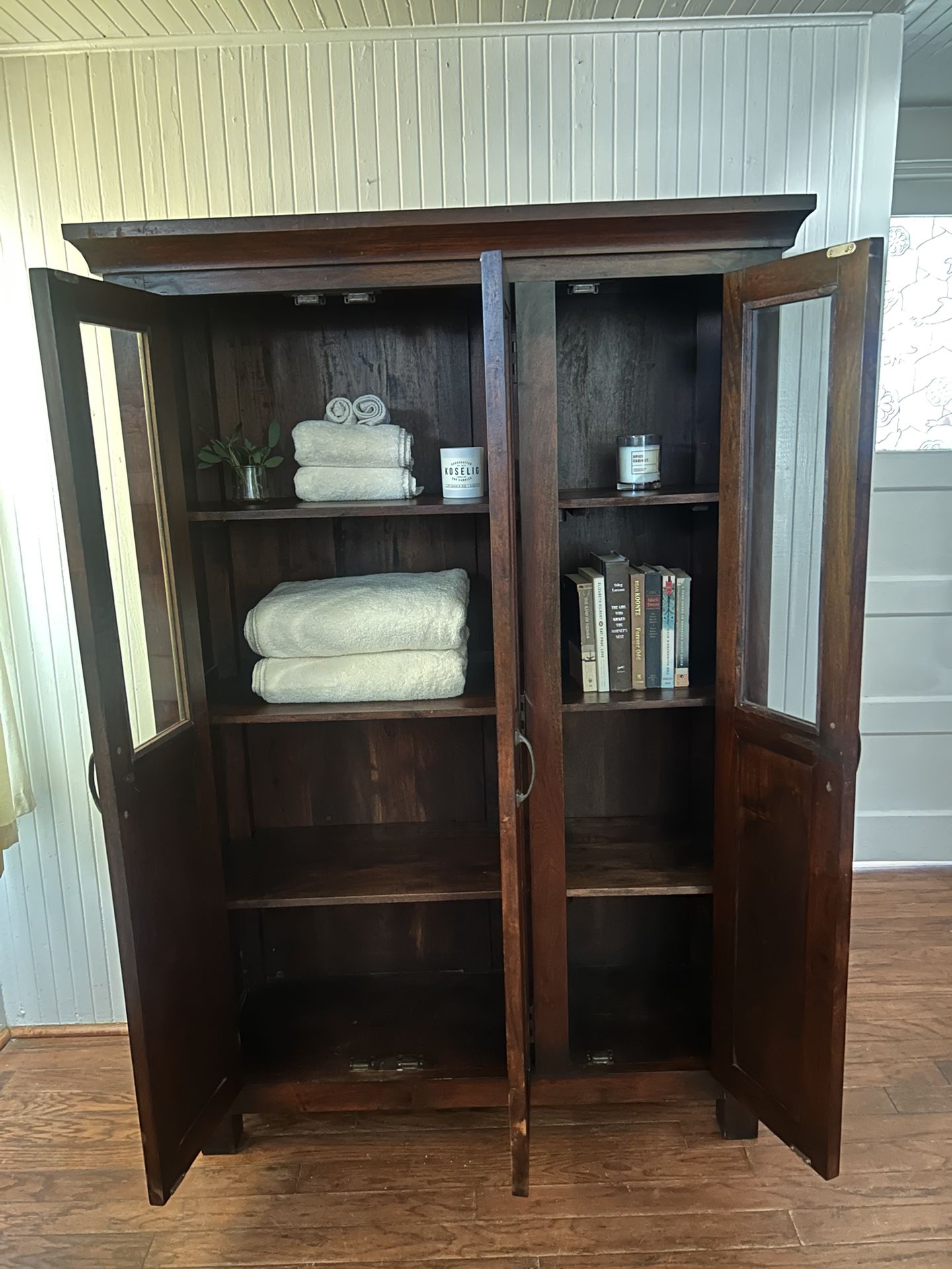 Crate & Barrel 3 Door Cabinet