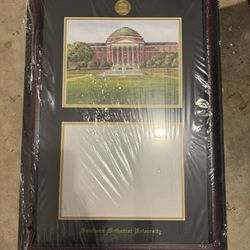 Southern Methodist University Campus 11 x 8.5 in. Gold Embossed Diploma Frame