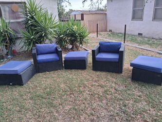 Patio blue furniture