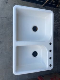 Cast Iron kitchen sink 33x22