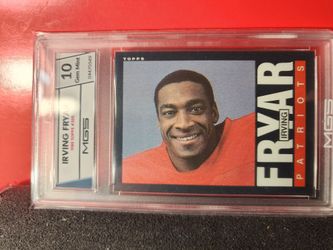 This 1985 Topps Irving Fryar Rookie  card (#325) is graded GEM MINT 10 by MGS.