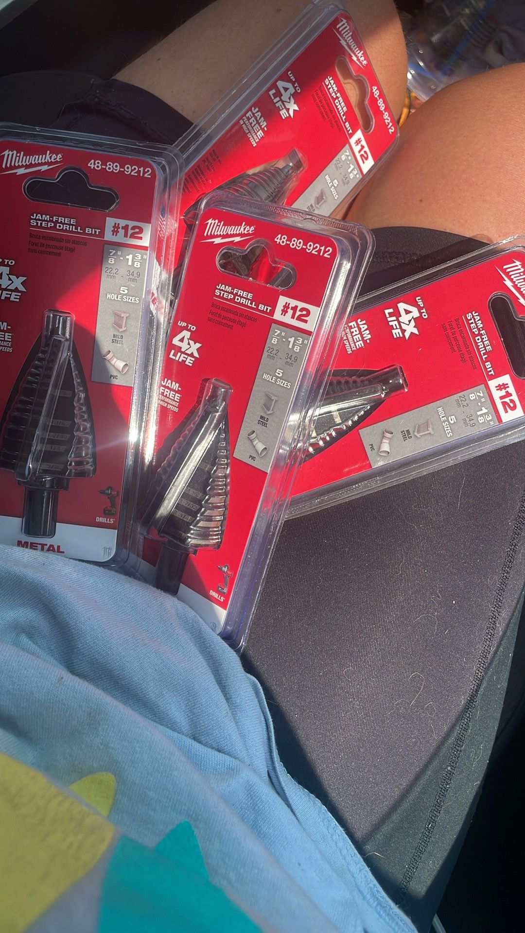 4 #12 Milwaukee Step Bits