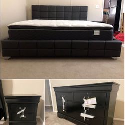 BRAND NEW  KING SIZE BED/DRESSER/NIGHTSTAND/DELIVERY $845!  (QUEEN SIZE $$795!) 