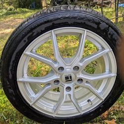 17" Rims And Tires Just One Year Old Took Well Care Of Tires Don't Have A Hundred Miles On Tem