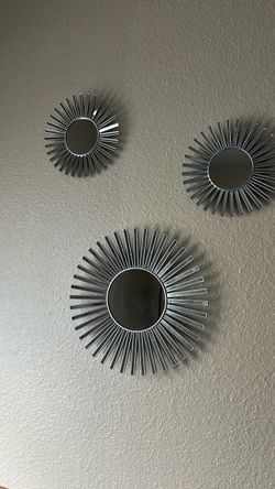 Set of 3 Sunburst Wall Mirrors