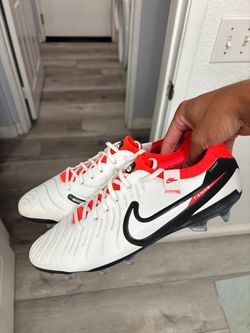 NIKE TIEMPO LEGEND 10 ELITE FG  - WHITE/BLACK/BRIGHT CRIMSON