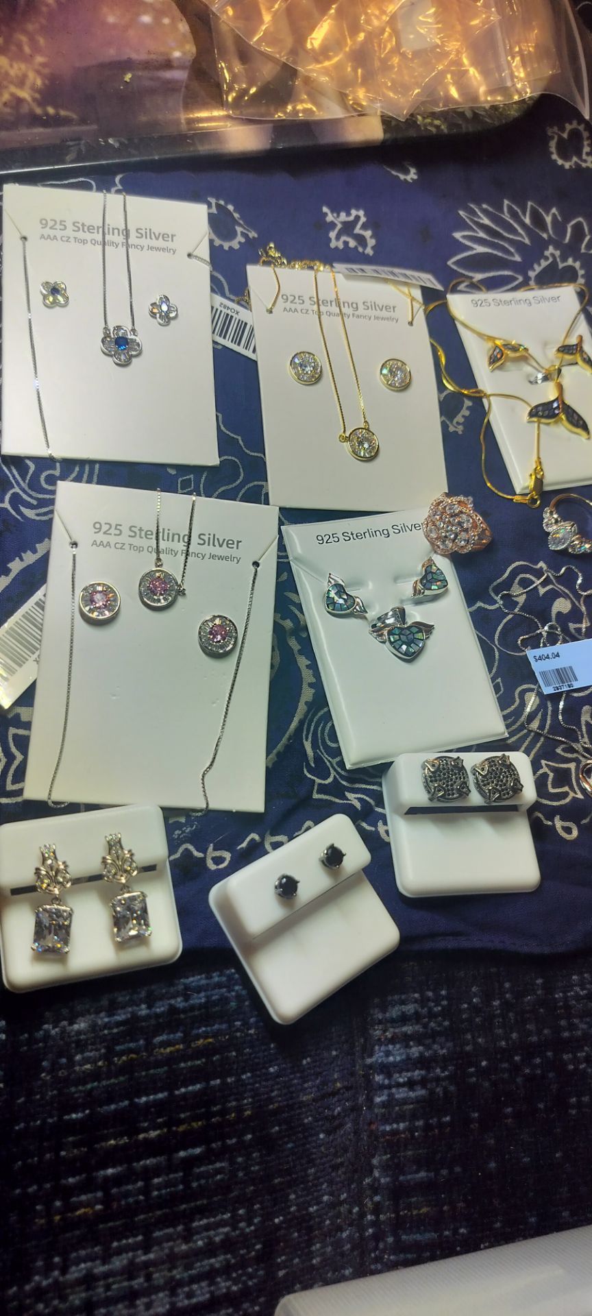 925 sterling silver , gold over silver , real mossainte diamonds..