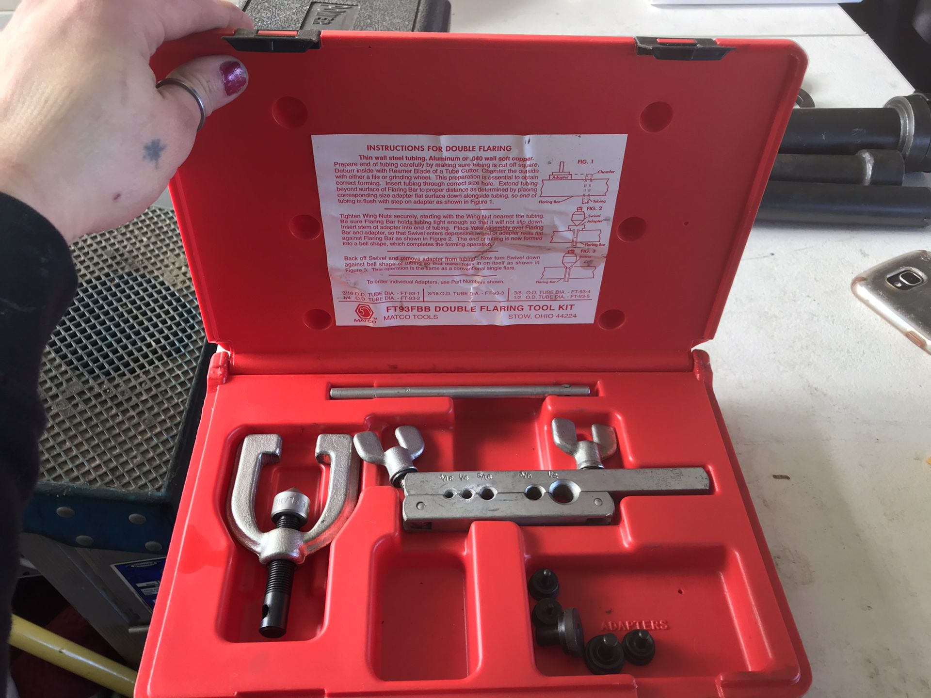 Snap on double flaring tool FT93FBB