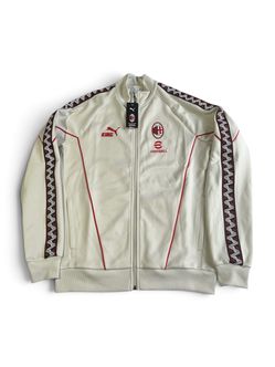 Puma AC Milan King Anthem Soccer Track Jacket Men’s Medium Vapor Gray NWT