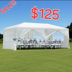 10x20 White Gazebo Wedding Party Tent  Canopy  With 4 Windows & 2 Sidewalls -6 (FOR SALE) Carpa