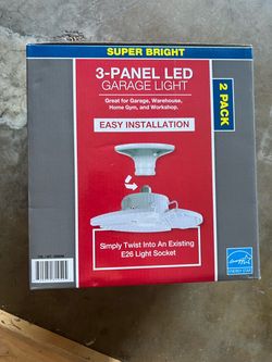 3-Panel LED garage light