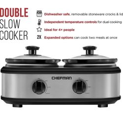 Chefman RJ15-125-D Double Slow Cooker & Buffet Server