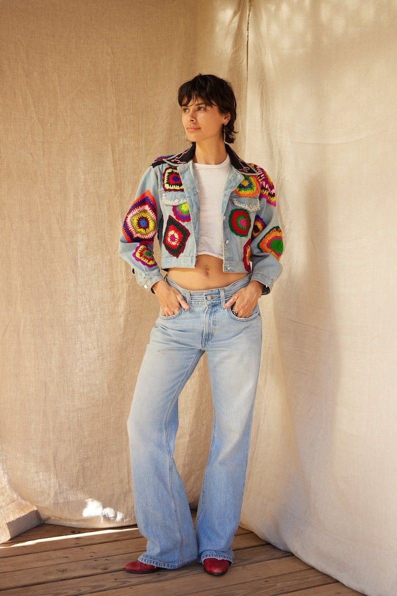 80's JouJou Denim CropTop Jacket
