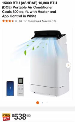 Portable air conditioner 15000 Btu