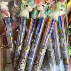 Unicorn Multicolor Silicon Pens 3for $5