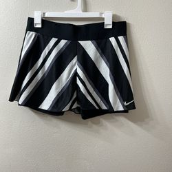Nike Court Dry Flouncy Women's Tennis Skirt black white gray Large