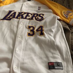 Lakers Shaq Baseball Nike Jersey Large 