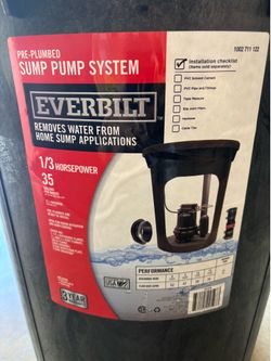 Everbilt Sump Pump system