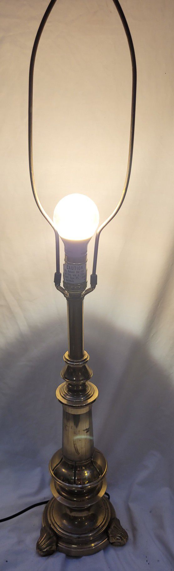 Stiffel Solid Brass W/ornate Feet Table Lamp 29" 