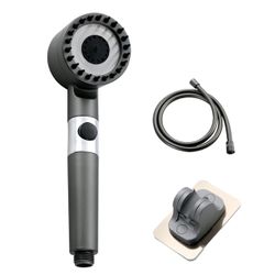 High Pressure Shower Head, Detachable Shower Head With Silicone Scalp Massager Shampoo Brush For Skin & Hair Care Filter Shower Head With 3 Spray Patt