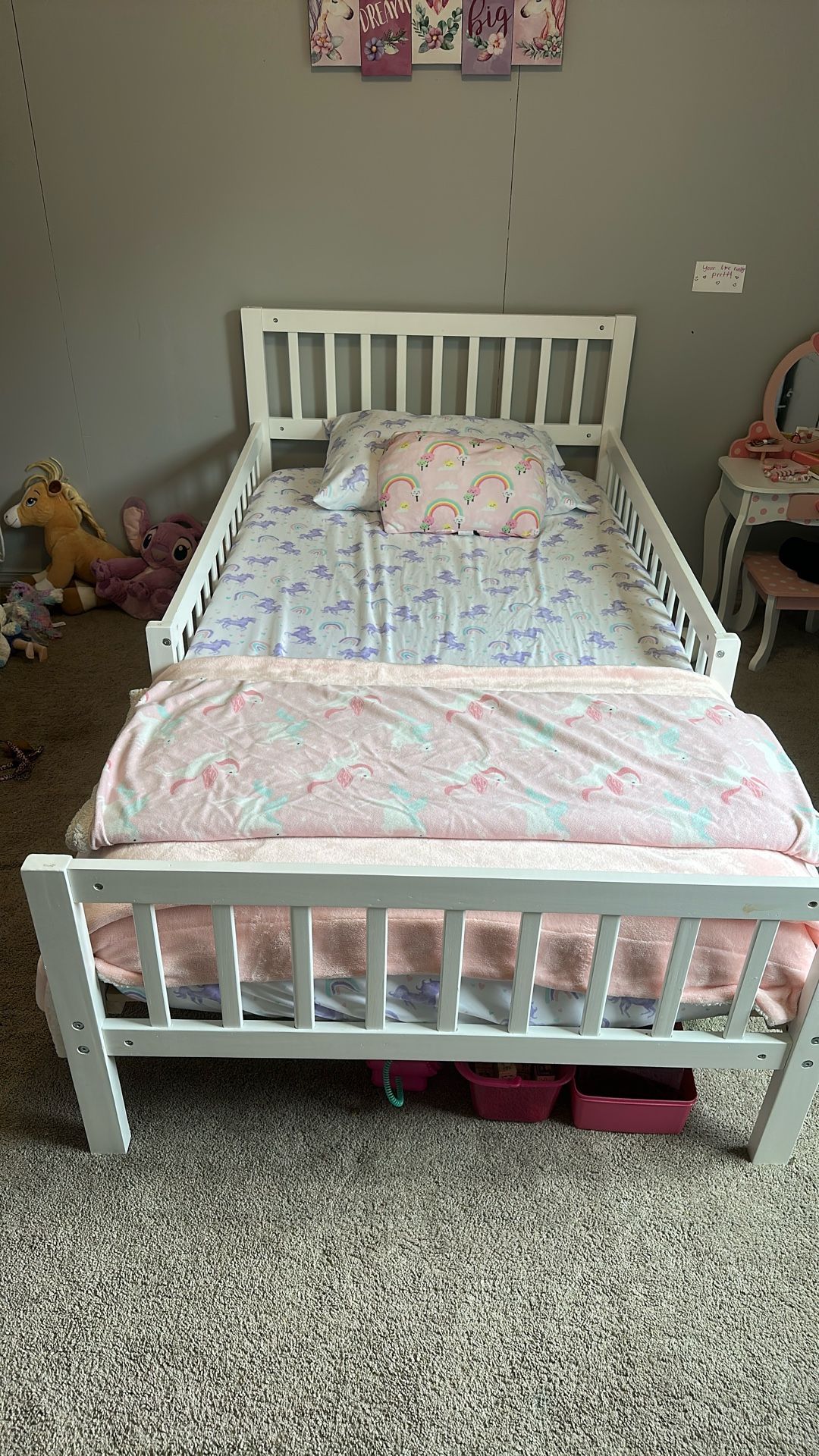 Twin Bed Frame and Mattress