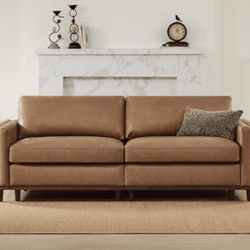 Modular Sectional Sofa Couch brown faux leather large living room new house home furniture modern 