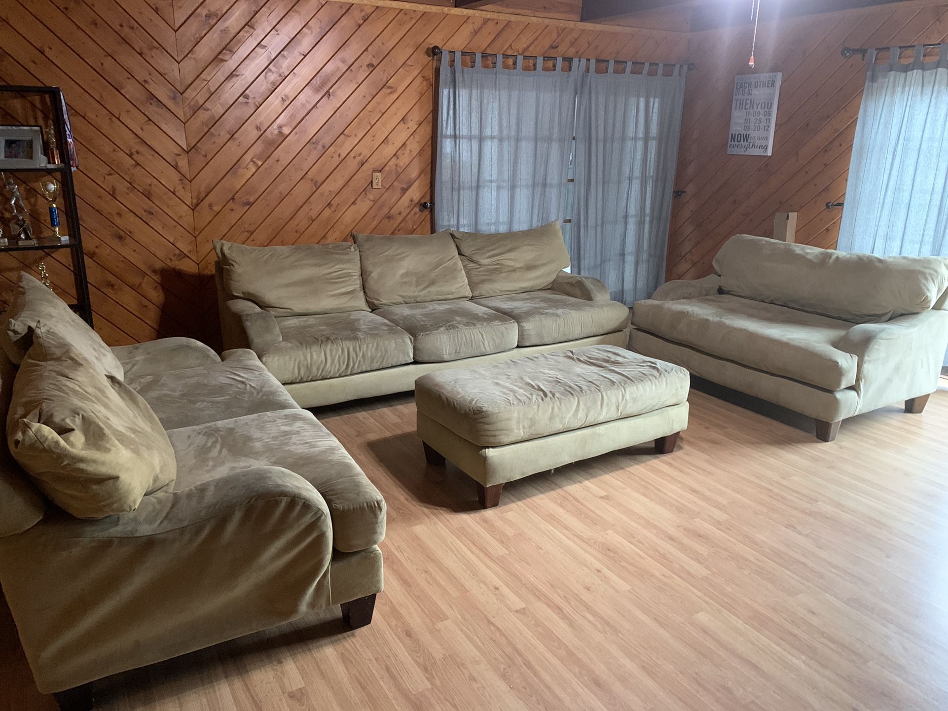 Dark Beige Sectional - 4 Pieces