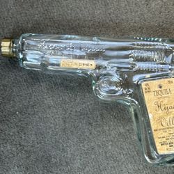 Hijos de Villa Tequila Empty 9mm Gun Shaped Bottle 