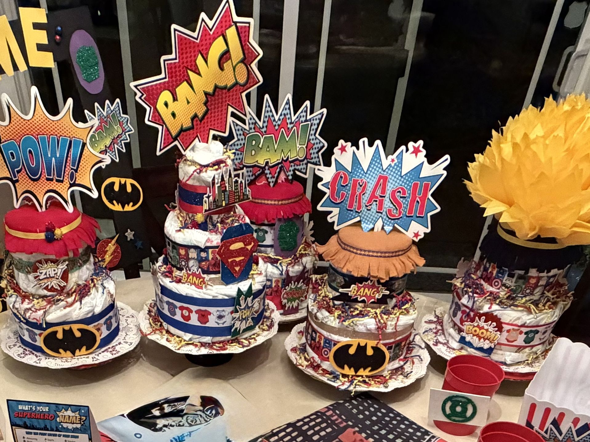 Baby Shower Super Hero Diaper Cake