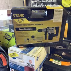 Stark 6.7 Amp 1/2 in. SDS-Plus Corded Rotary Hammer Drill with Chisel Bits
