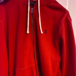 RED POLO ZIP UP 