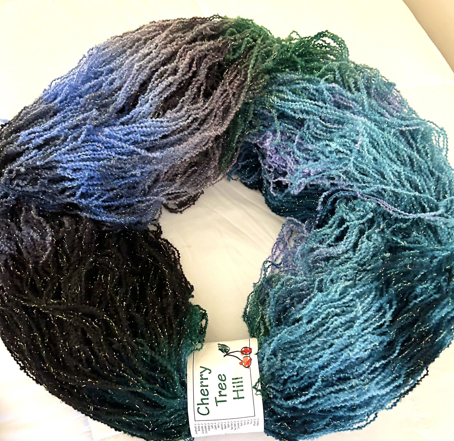 NEW!! Cherry Tree Hill- Oceania 100% Wool Boucle With A Strand Of Lurex Glitter Throughout