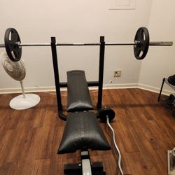 Like New Weight Bench,  Weights, and Other Accessories