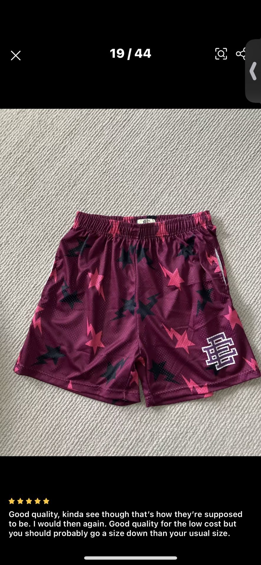Eric Emanuel x BAPE Miami Basic Short Purple/Pink/Black