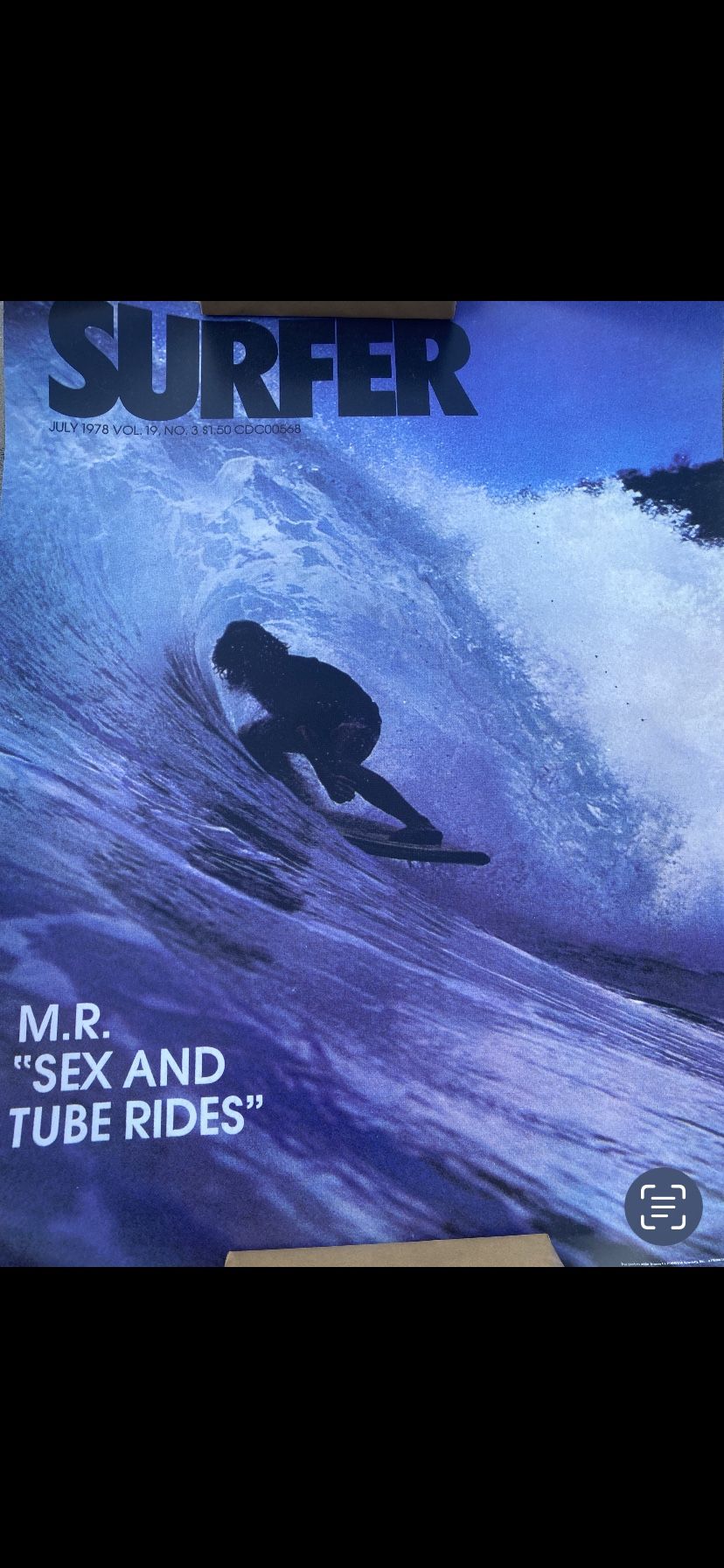 Wall Cover Vinyl Poster Of The Cover of Surfer Magazine, specifically the July 1978