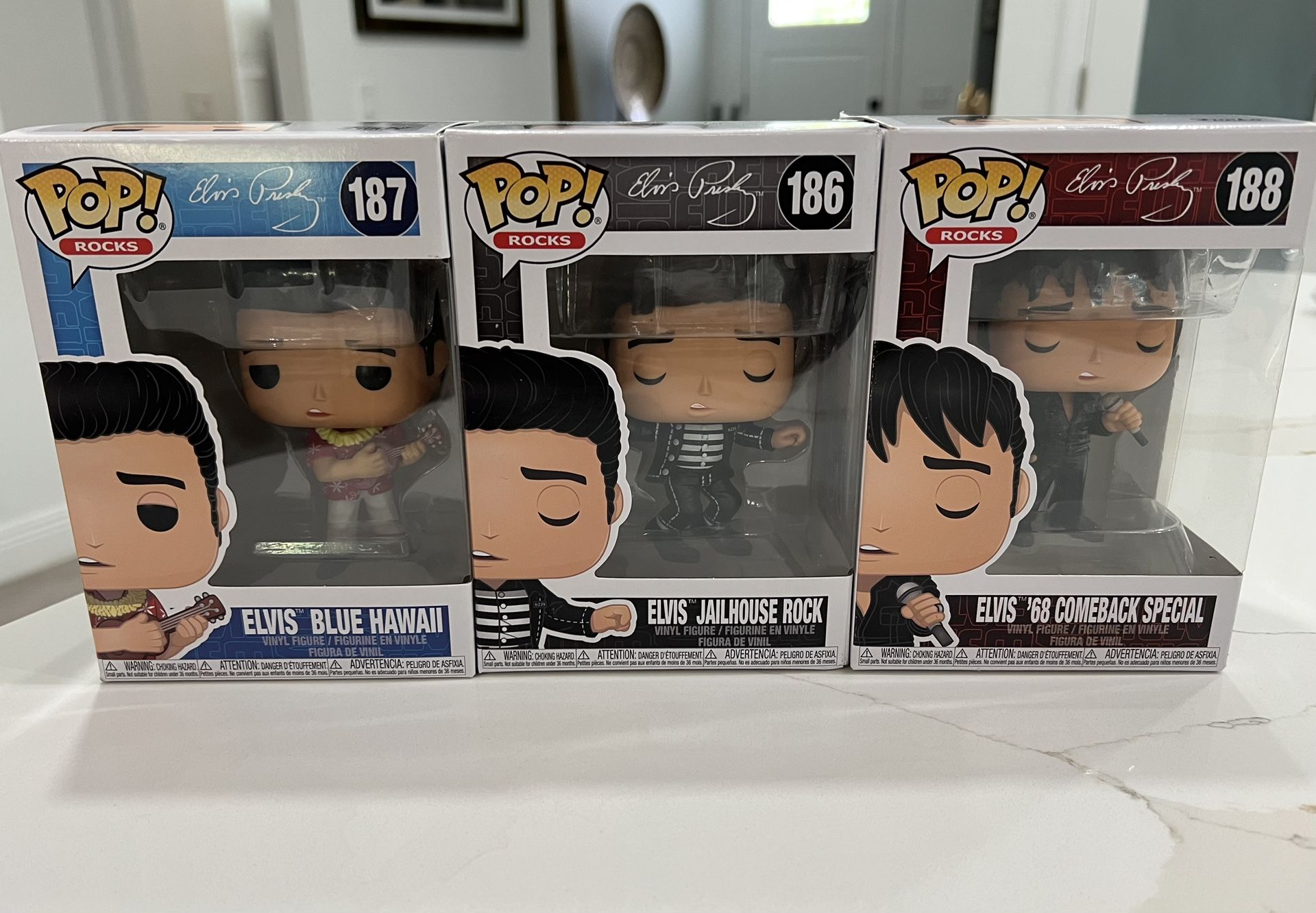Elvis Presley 3 Piece Set Funko Pops