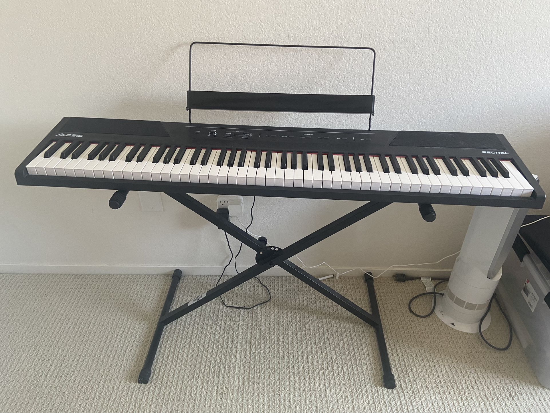 Alesis Recital – 88 Key Digital Piano Keyboard with Semi Weighted Keys
