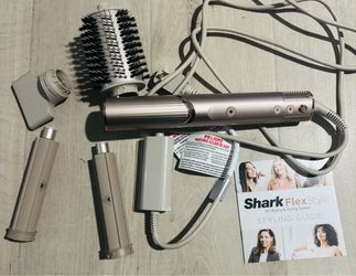 Shark HD430 FlexStyle Air Styling & Drying System, Powerful Hair Dryer Brush & Multi-Styler With Auto-Wrap Curlers, Paddle Brush, Oval Brush, Concentr