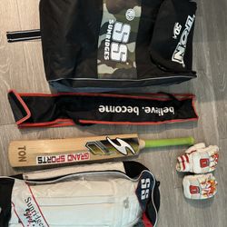 Cricket Bat And kit