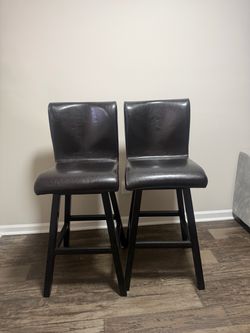 Faux Leather Barstools.