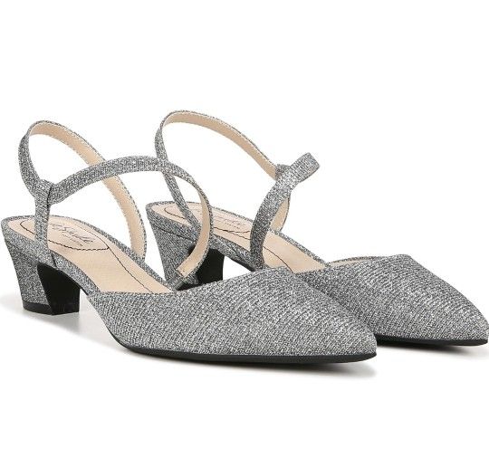 Life Stride Soft System Women's Size 6.5 W Minimalist Pump Pewter Shimmer **New in Open Box**