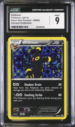 CGC 9 MINT Umbreon BW93 Black Star Promo Black & White Holo 2013 Pokémon Card Pokemon