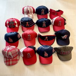 Anaheim Angels Baseball Caps Lot of 15 Vintage 