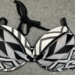 Black & White Bikini Top 34B
