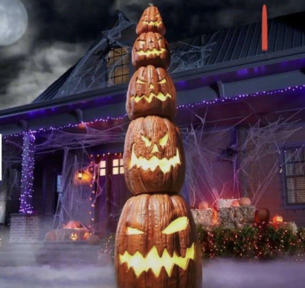 Home Depot 8ft Pumpkin Stack Halloween